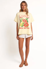 Guavas Graphic Tee - Pale Yellow