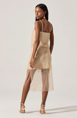 Messina Pearl Embellished Midi Skirt